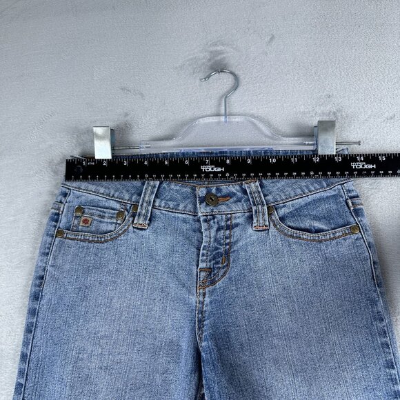 Paris Blues Cropped Jeans Womens Size 1 Straight Leg Low Rise Light Wash Blue - Picture 7 of 12